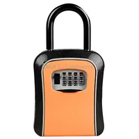 Car Password Lock Storage Box Security Hook Installation-Free Safety BoxOrange