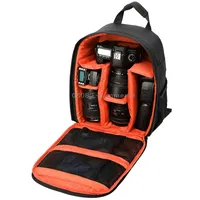 Dl-B028 Portable Casual Style Waterproof Scratch-Proof Outdoor Sports Backpack Slr Camera Bag Phone for Gopro, Sjcam, Nikon, Canon, Xiaomi Xiaoyi Yi, iPad, Apple, Samsung, Huawei, Size 27.5  12.5 34 cmOrange