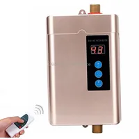Eu Plug 4000W Electric Water Heater With Remote Control Adjustable TemperateRed