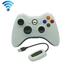 For Microsoft Xbox 360 / Pc Xb13 Dual Vibration Wireless 2.4G Gamepad With ReceiverWhite