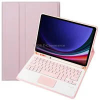 For Samsung Galaxy Tab S9 A710B-A Candy Color Tpu Touch Bluetooth Keyboard Leather Tablet Case with Pen HolderPink