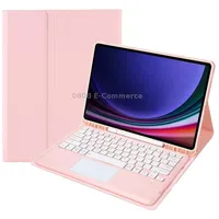 For Samsung Galaxy Tab S9 Fe A810B-A Touch Pad Detachable Bluetooth Keyboard Leather Tablet CasePink