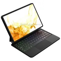 For Samsung Galaxy Tab S9 Fe/S9/S8 M11P-B-S9 Magnetic Bluetooth Keyboard Leather Tablet CaseBlack