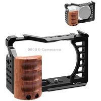For Sony Zv-E1 Puluz Wood Handle Metal Camera Cage Stabilizer Rig