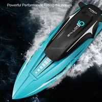 Ls-Xdu/Rc B5 High Speed Remote Control Toy Boat with Colorful LightBlue