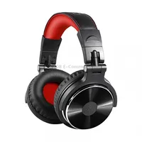 Oneodio Pro-10 Head-Mounted Noise Reduction Wired Headphone with Microphone, Colorblack Red