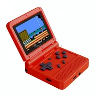 Powkiddy V90 3.0 inch Ips Screen 64-Bit Retro Handheld Game Console with 16Gb Memory Red