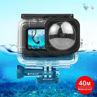 Puluz 40M Waterproof Housing Protective Case with Buckle Basic Mount  Screw for Gopro Hero12 Black /11 Mini /10 /9 Max Lens ModTransparent