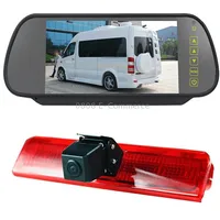 Pz476 Car Waterproof 170 Degree Brake Light View Camera  7 inch Rearview Monitor for Volkswagen Caddy 2013-2015
