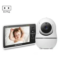 Sm50 5 inch Baby Monitor 360-Degree Rotating Wireless Camera Night Vision Intercom Lullaby MonitorEu Plug