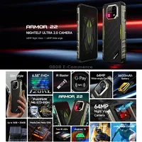  Ulefone Armor 22, 8Gb128Gb, Ip68/Ip69K Rugged Phone, 6.58 inch Android 13 Mediatek Helio G96 Octa Core, Network 4G, Nfc, OtgAll Black