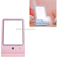 Usb Desktop Dressing Mirror Led Table Lamp Portable Nano Spray Beauty Moisture Apparatus Automatic Alcohol Sprayer Pink