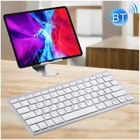 Wb-8022 Ultra-Thin Wireless Bluetooth Keyboard for iPad, Samsung, Huawei, Xiaomi, Tablet Pcs or Smartphones, Russian KeysSilver