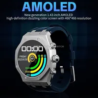 Ws-18 1.43 inch Ip67 Sport Smart Watch, Support Bluetooth Call / Sleep Blood Oxygen Heart Rate Pressure Health MonitorGoldOrange