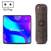 X88 Pro 10 4K Ultra Hd Android Tv Box with Remote Controller, 10.0, Rk3318 Quad-Core 64Bit Cortex-A53, 4Gb64Gb, Support Bluetooth / Dual-Band Wifi Tf Card Usb Av EthernetEu Plug