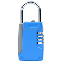 3 Pcs Key Safe Box Password Lock Keys Metal Body Padlock Type Storage Mini SafesBlue
