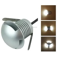 3W Led Embedded Polarized Buried Lamp Ip67 Waterproof Turtle Shell Outdoor Garden Lawn Lamp, White Light 4000K Q1 One-Way