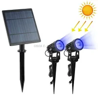6W One for Two Solar Spotlight Outdoor Ip65 Waterproof Light Control Induction Lawn Lamp, Luminous Flux 300-400LmBlue