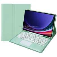 A810B-A For Samsung Galaxy Tab S9 Touch Pad Detachable Bluetooth Keyboard Leather Tablet CaseMint Green
