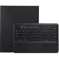 A970-A Splittable Bluetooth Keyboard Leather Tablet Case for Samsung Galaxy Tab S8 / S7 Fe T730 T970 T975, with Touchpad  HolderBlack
