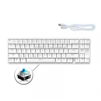 Ajazz K680T Mini Usb Wired Dual-Mode Charging 68-Keys Laptop Bluetooth Mechanical Keyboard, Cable Length 1.6M, Stylegreen ShaftWhite