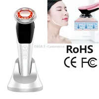 Blk-D818 Facial Beauty Instrument Hot and Cold Color Skin Rejuvenation Ems Micro Current Introduction White