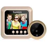 Danmini W5 2.4 inch Screen 2.0Mp Security Camera No Disturb Peephole Viewer Doorbell, Support Tf Card / Night Vision Video RecordingGold