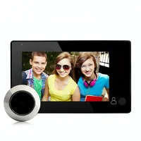 Danmini Yb-43Ch 4.3 inch Screen 1.0Mp Security Camera Door Peephole with One-Key to Watch FunctionBlack