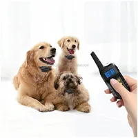 Dog Training Device Automatic Bark Stopper Electronic Collar, Style For-Three-DogRed