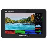 Feelworld F5 Prox 5.5 inch 1600Nit High Bright Touch Screen Dslr Camera Field Monitor 4K Hdmi F970 Install and Power KitBlack