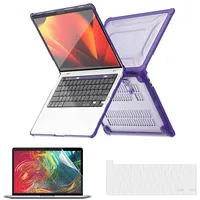 For Macbook Pro 13.3 A2251/A2289/A2338 Enkay Hat-Prince 3 in 1 Protective Bracket Case Cover Hard Shell with Tpu Keyboard Film / Pet Screen Protector, VersionusPurple