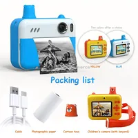 Ips 2.36 inch Led Hd Display 1080P Childrens Camera Thermal Printing Instant CameraSky Blue