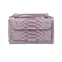 Ladies Snake Texture Print Clutch Bag Long Crossbody With Chain18 Nude Pink