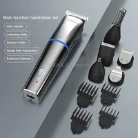 Marske 6 In 1 Hair Clipper Grooming Set Rechargeable Razor Carving Nose Trimmer Eu Plug