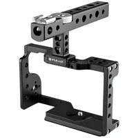 Puluz Video Camera Cage Stabilizer with Handle for Sony A6600 / Ilce-6600Black