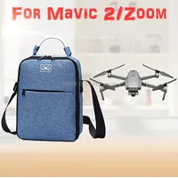 Shockproof Waterproof Single Shoulder Storage Travel Carrying Cover Case Box  for Dji Mavic 2 Pro / Zoom and AccessoriesBlue