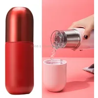 Shoke Portable Mini Insulation Cup 316 Stainless Steel Capsule Cup, Capacity 200MlCharm Red