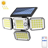 Tg-Ty10804 Solar 4 Head Double Sensor Light Led Rotating Wall With Remote Control296