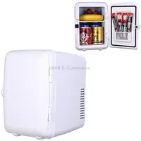Vehicle Auto Portable Mini Cooler and Warmer 4L Refrigerator for Car Home, Voltage Dc 12V/ Ac 220VWhite