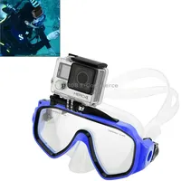 Water Sports Diving Equipment Mask Swimming Glasses with Mount for Gopro Hero11 Black / Hero10 Hero9 /Hero8 Hero7 /6 /5 Session /4 /3 /2 /1, Insta360 One R, Dji Osmo Action and Other CamerasBlue