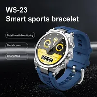Ws-23 1.52 inch Ip67 Sport Smart Watch, Support Bluetooth Call / Sleep Blood Oxygen Heart Rate Pressure Health MonitorBlack