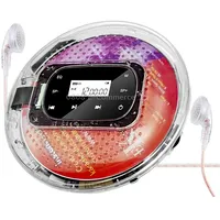 Yr-Q90 Bluetooth Portable Mp3 Cd Player Touch Button Support Repeat Mp3, Cd-R, Cd-Rw FormatTransparent
