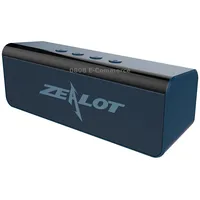 Zealot S31 10W 3D Hifi Stereo Wireless Bluetooth Speaker, Support Hands-Free / Usb Aux Tf Card Gray Blue