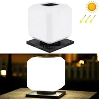 003 Solar Square Outdoor Post Light Led Waterproof Wall Lights, Size 20Cm White