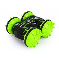 2.4G Rc Stunt Car Land Water Double Side Amphibious Elves Simulate Remote Control Vehicle Toy Green