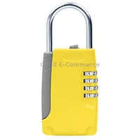 3 Pcs Key Safe Box Password Lock Keys Metal Body Padlock Type Storage Mini SafesYellow