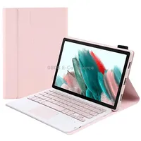 A08-A Candy Color Bluetooth Keyboard Leather Case with Touchpad For Samsung Galaxy Tab A8 2021 Sm-X205 / Sm-X200Pink