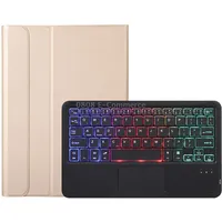 A08-As Ultra-Thin Backlight Bluetooth Keyboard Leather Case with Touchpad For Samsung Galaxy Tab A8 2021 Sm-X205 / Sm-X200Gold