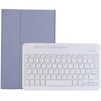 A08 Candy Color Ultra Thin Bluetooth Keyboard Leather Case For Samsung Galaxy Tab A8 10.5 2021 Sm-X200 / Sm-X205Purple