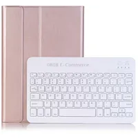 A08B Bluetooth Keyboard Leather Case with Holder  Tpu Pen Slot For Samsung Galaxy Tab A8 10.5 2021 Sm-X205 / Sm-X200Rose Gold